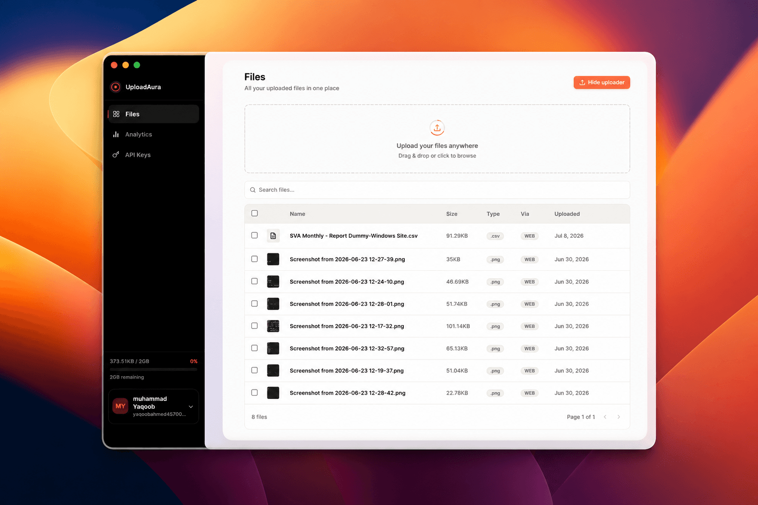 Dashboard Preview